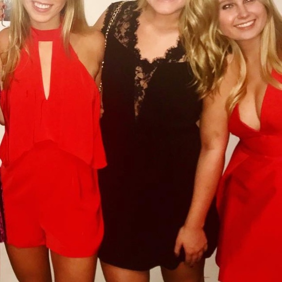 BCBG Black Dress with Full Lace Back, Size 12 - Picture 2 of 4